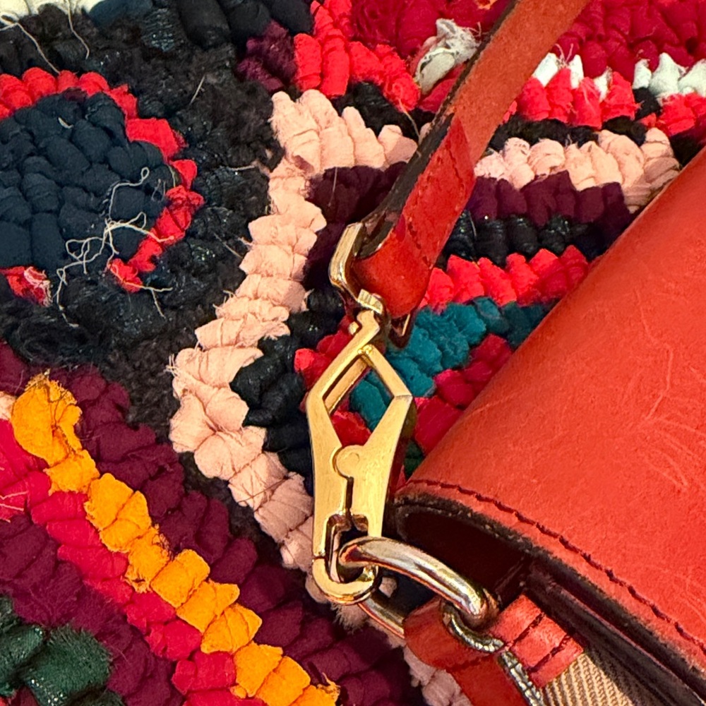 Burberry Orange Leather Crossbody Bag - Picture 7 of 7